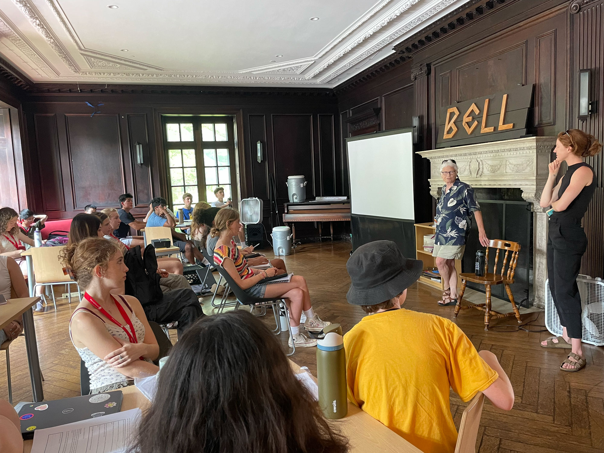 2023 BELL Rhode Island students learning on the Brown University Campus