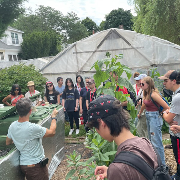 BELL RI students learning a farming lesson