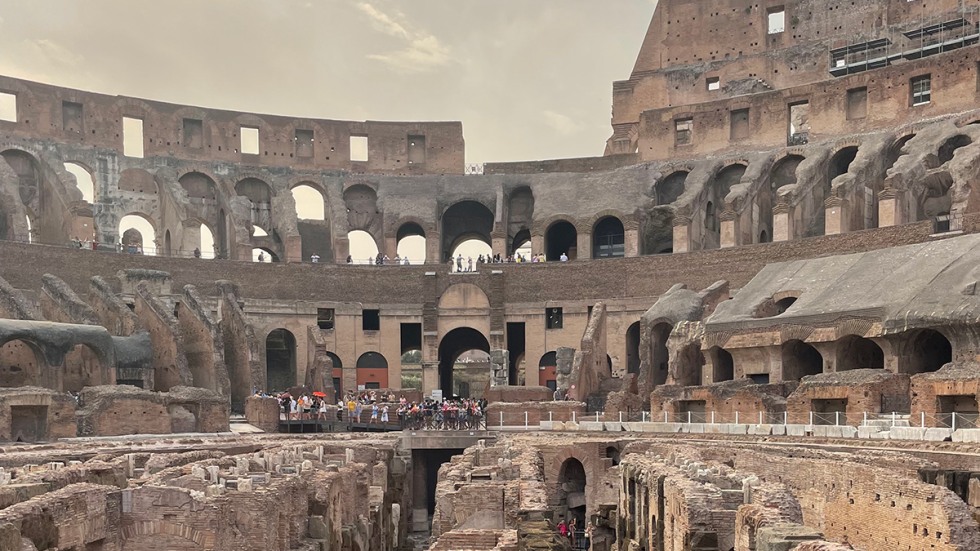Roman ruins of the Colosseum