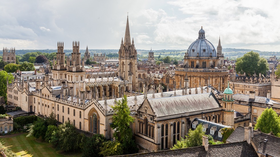 Oxford University campus in England