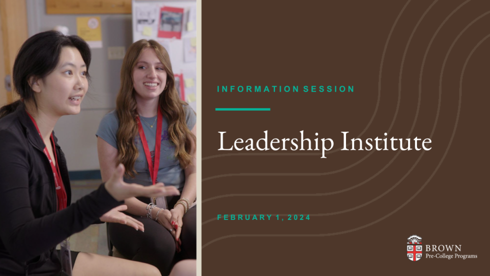 'Leadership Institute' Information Session recording from February 1, 2024.