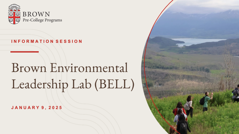 Brown Environmental Leadership Lab Webinar