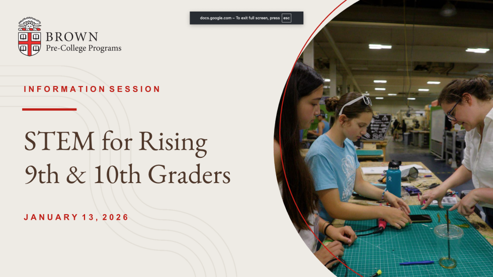 2026 STEM for Rising 9th and 10th Graders Webinar