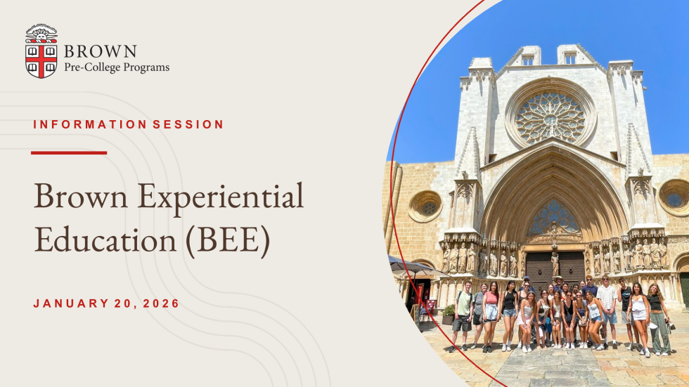 2026 Brown Experiential Education Webinar